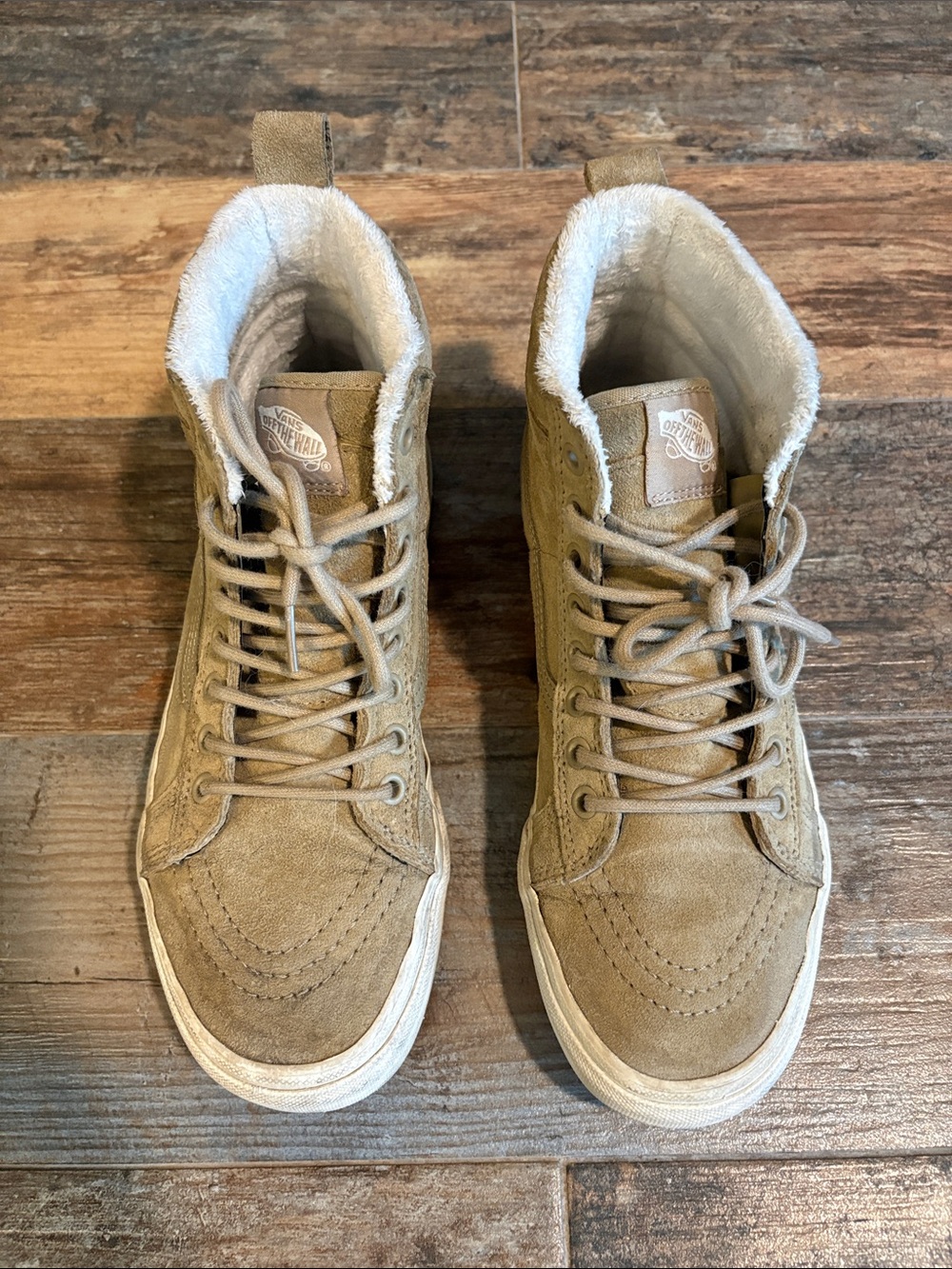 Vans Men's Tan Suede High-Top Sneakers